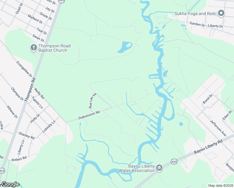 map of restaurants, bars, coffee shops, grocery stores, and more near 58435 Lynn Road in Slidell