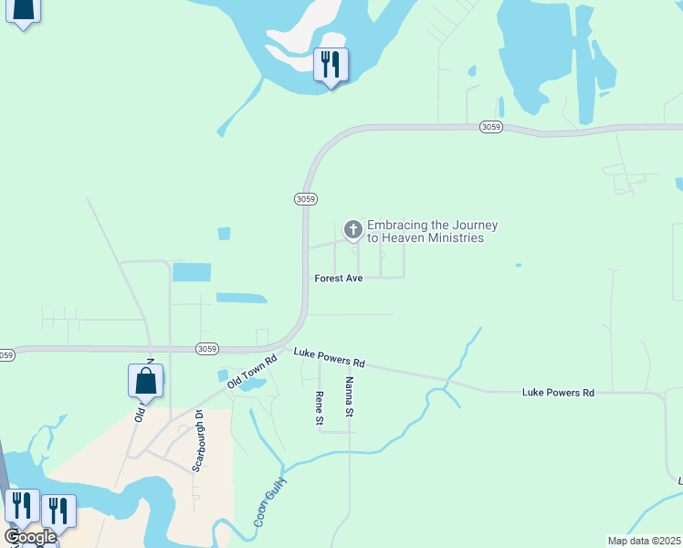 map of restaurants, bars, coffee shops, grocery stores, and more near 3221 Cedar St in Lake Charles