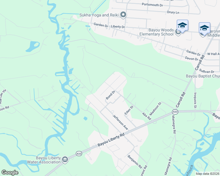 map of restaurants, bars, coffee shops, grocery stores, and more near 58247 Abs Road in Slidell