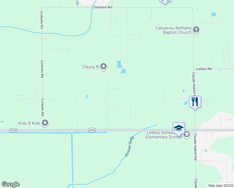 map of restaurants, bars, coffee shops, grocery stores, and more near 1915 Yvonne Dr in Lake Charles