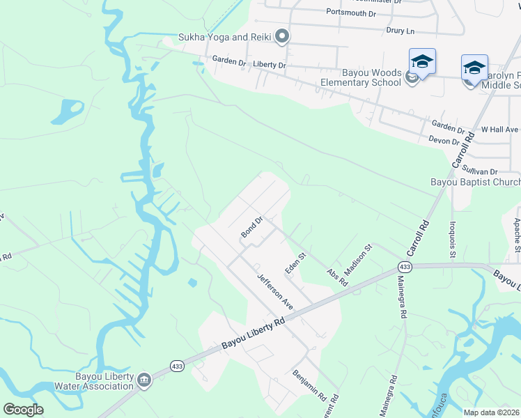 map of restaurants, bars, coffee shops, grocery stores, and more near 58247 Abs Road in Slidell