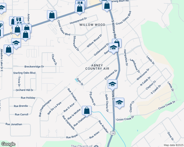 map of restaurants, bars, coffee shops, grocery stores, and more near 40652 Chinchas Creek Road in Slidell