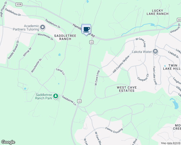 map of restaurants, bars, coffee shops, grocery stores, and more near 22555 Ranch Road 12 in Dripping Springs