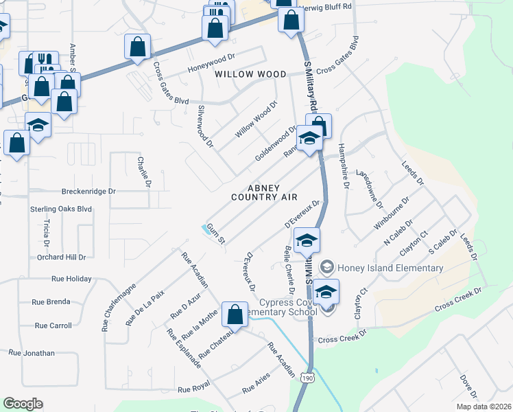 map of restaurants, bars, coffee shops, grocery stores, and more near 40652 Chinchas Creek Road in Slidell
