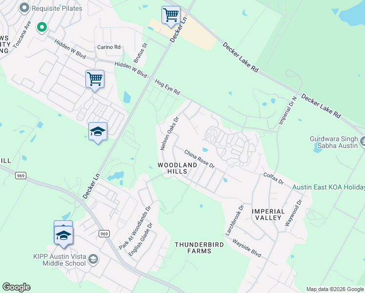 map of restaurants, bars, coffee shops, grocery stores, and more near 8816 Southwick Drive in Austin