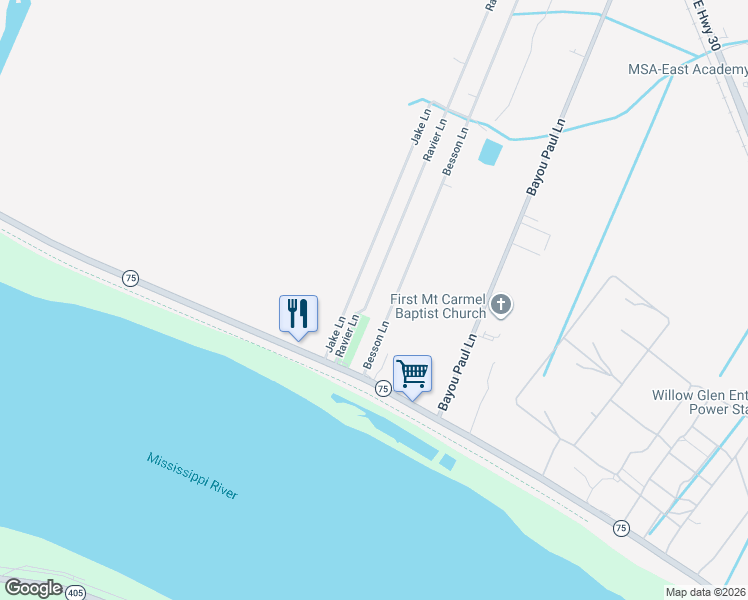 map of restaurants, bars, coffee shops, grocery stores, and more near 2075 Besson Lane in Sunshine