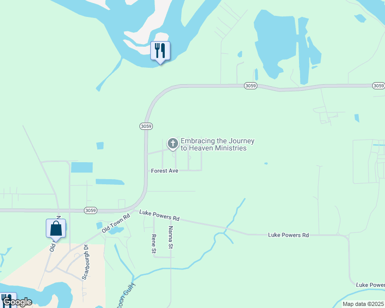 map of restaurants, bars, coffee shops, grocery stores, and more near 3200-3294 Maple St in Lake Charles