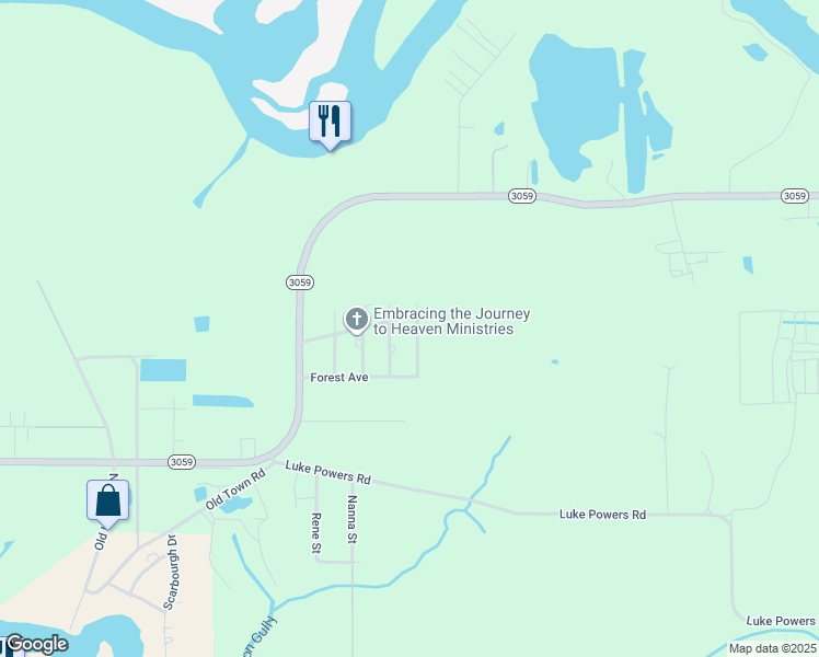 map of restaurants, bars, coffee shops, grocery stores, and more near 3294 Maple St in Lake Charles