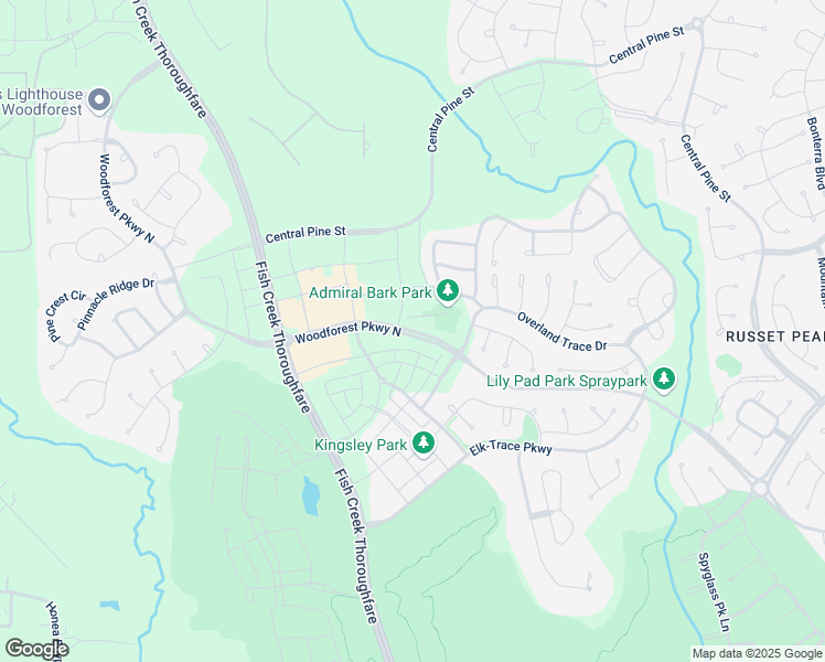 map of restaurants, bars, coffee shops, grocery stores, and more near Woodforest Parkway North in Montgomery