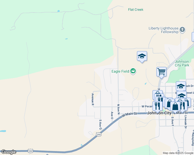 map of restaurants, bars, coffee shops, grocery stores, and more near 117 Winding Oak Drive in Johnson City