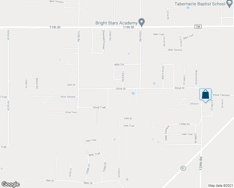 map of restaurants, bars, coffee shops, grocery stores, and more near 13374 92nd Street in Live Oak