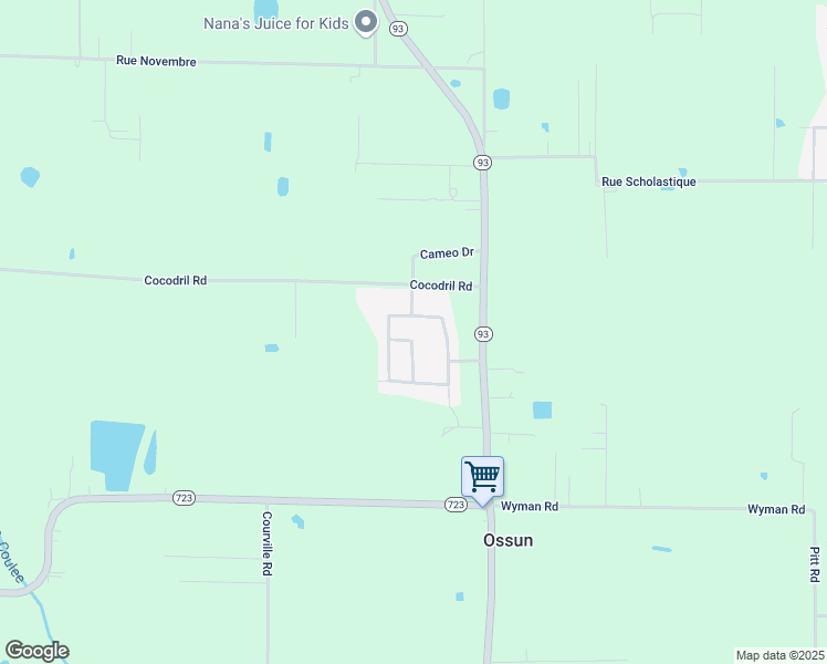 map of restaurants, bars, coffee shops, grocery stores, and more near 107 Forest Creek Drive in Scott