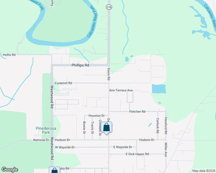 map of restaurants, bars, coffee shops, grocery stores, and more near 3600 Davis Rd in Westlake