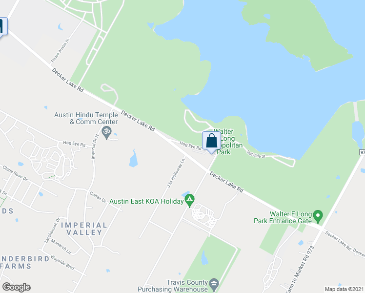 map of restaurants, bars, coffee shops, grocery stores, and more near 10108 Decker Lake Road in Austin