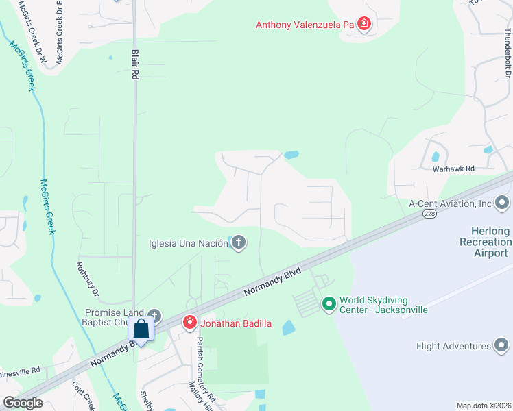map of restaurants, bars, coffee shops, grocery stores, and more near 1973 McGirts Point Boulevard in Jacksonville