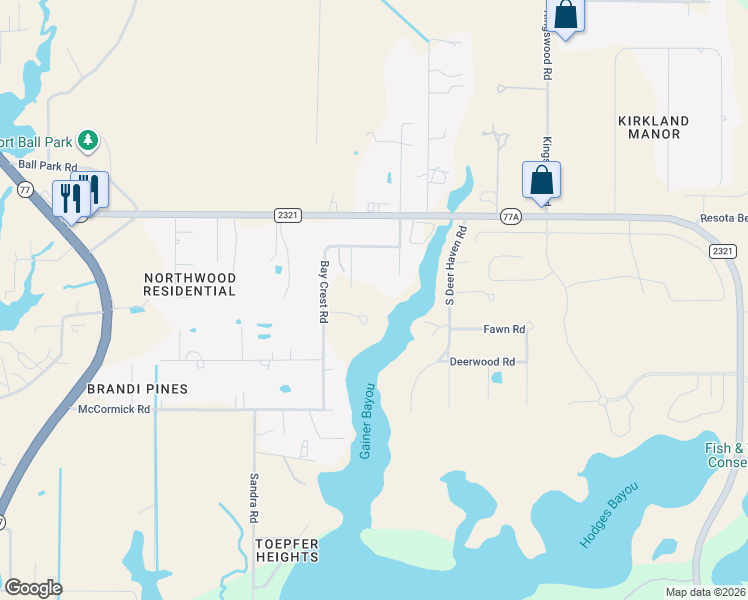 map of restaurants, bars, coffee shops, grocery stores, and more near 7318 Russo Road in Southport