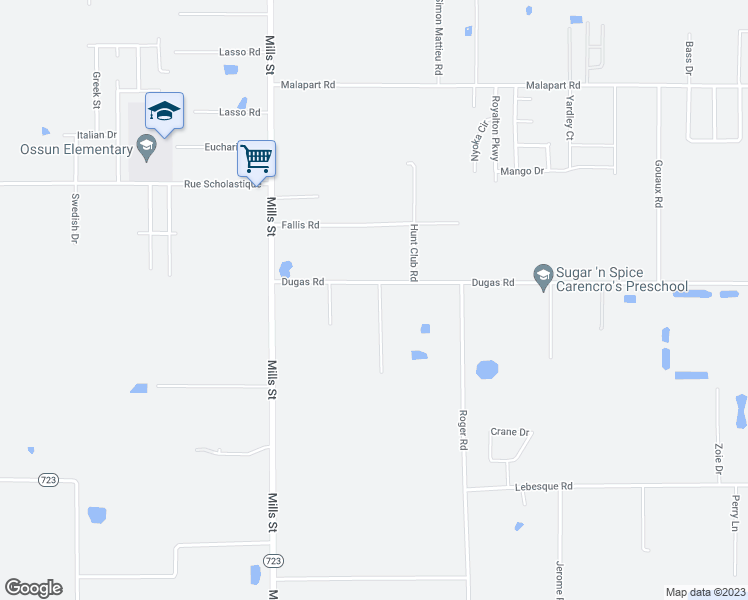 map of restaurants, bars, coffee shops, grocery stores, and more near 106 Country Garden Lane in Lafayette