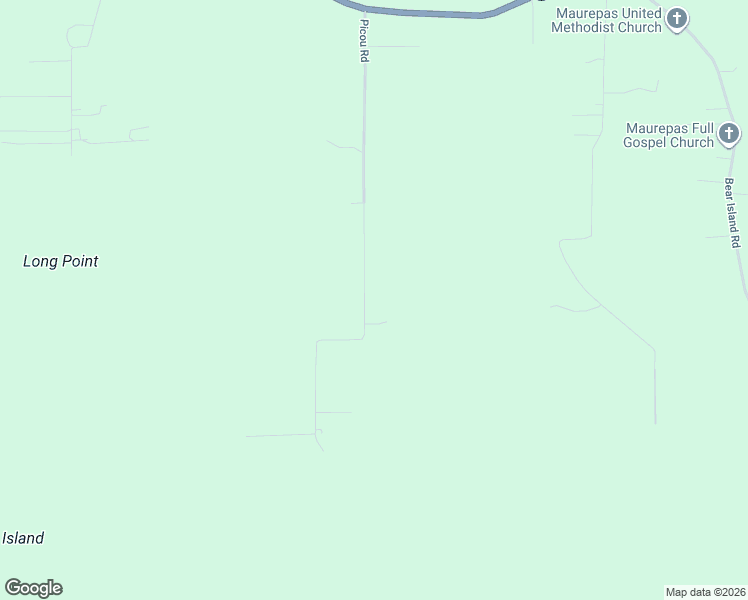 map of restaurants, bars, coffee shops, grocery stores, and more near 14800 Picou Road in Maurepas