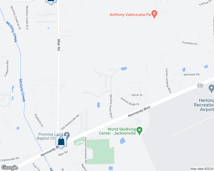 map of restaurants, bars, coffee shops, grocery stores, and more near 1939 River Rock Road in Jacksonville