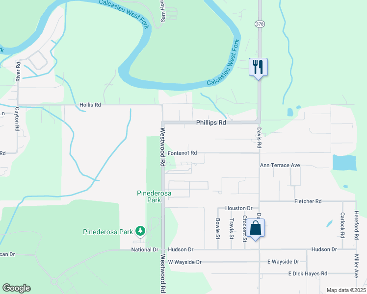 map of restaurants, bars, coffee shops, grocery stores, and more near 3322 Westwood Rd in Westlake