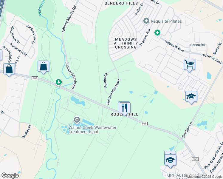 map of restaurants, bars, coffee shops, grocery stores, and more near 5312 Sendero Hills Parkway in Austin