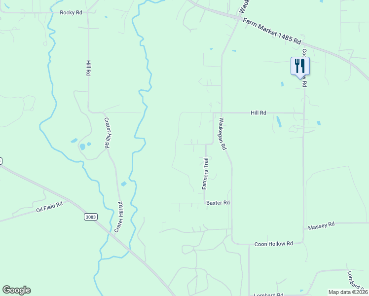 map of restaurants, bars, coffee shops, grocery stores, and more near 14444 Hobbs in Conroe