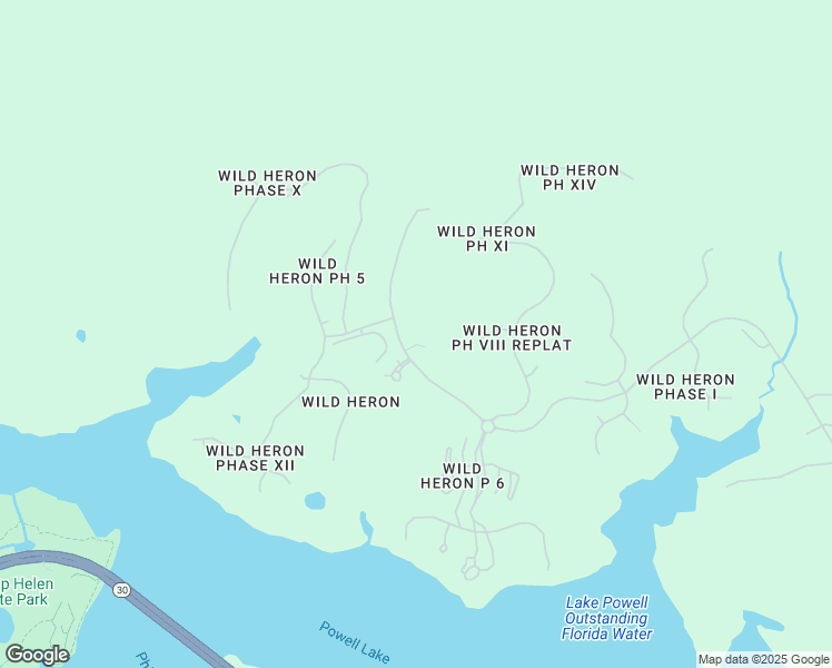 map of restaurants, bars, coffee shops, grocery stores, and more near 2126 Wild Heron Way in Panama City Beach