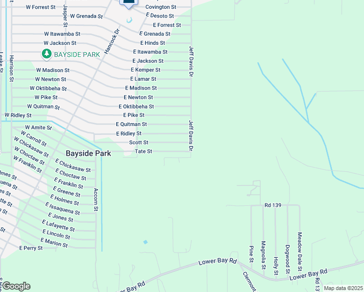 map of restaurants, bars, coffee shops, grocery stores, and more near 6027 Scott Street in Bay St. Louis