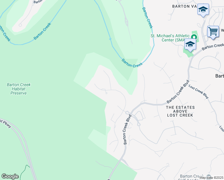 map of restaurants, bars, coffee shops, grocery stores, and more near 4305 Verano Drive in Austin