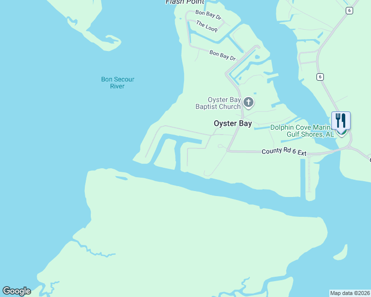 map of restaurants, bars, coffee shops, grocery stores, and more near 1224 Port Side Lane in Gulf Shores