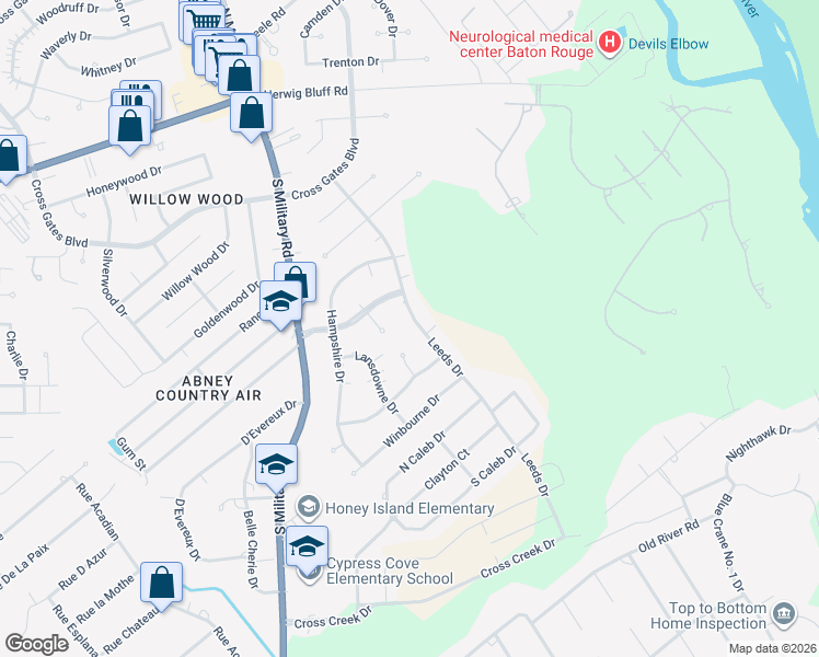 map of restaurants, bars, coffee shops, grocery stores, and more near 230 Leeds Street in Slidell