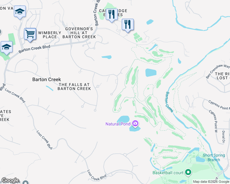 map of restaurants, bars, coffee shops, grocery stores, and more near 8010 Chalk Knoll Drive in Austin