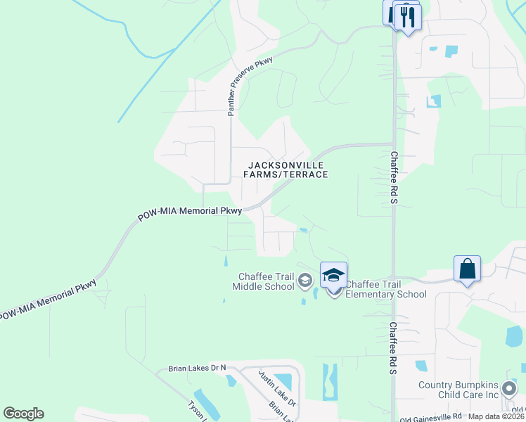 map of restaurants, bars, coffee shops, grocery stores, and more near 1918 Constitutional Republic Place in Jacksonville