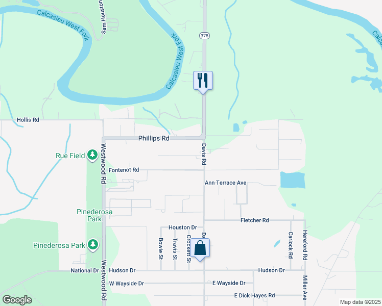 map of restaurants, bars, coffee shops, grocery stores, and more near 3317 Davis Road in Westlake
