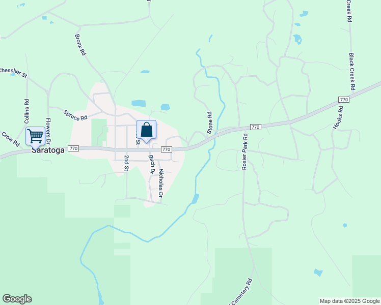 map of restaurants, bars, coffee shops, grocery stores, and more near 16381 Farm to Market Road 770 in Saratoga