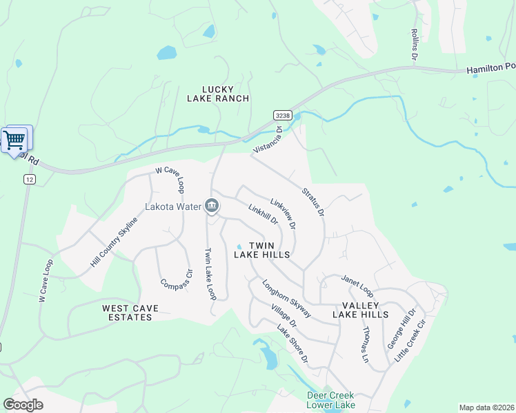 map of restaurants, bars, coffee shops, grocery stores, and more near 17900 Linkhill Drive in Dripping Springs