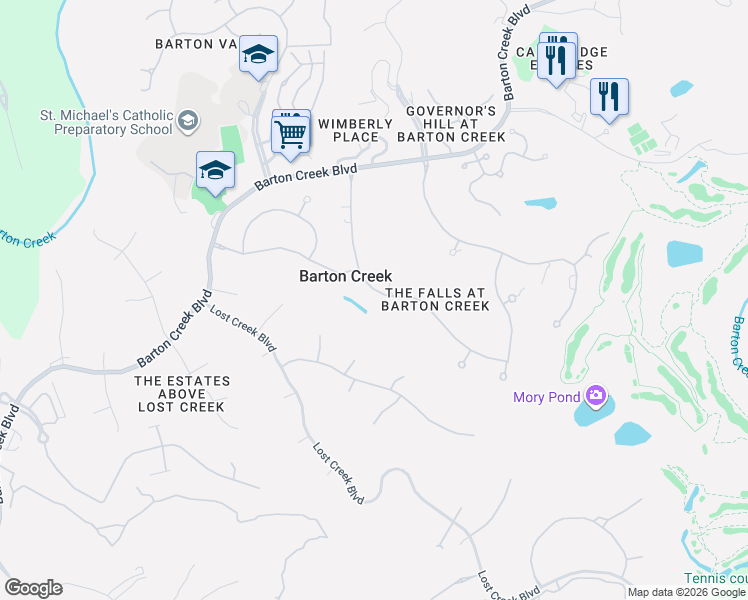 map of restaurants, bars, coffee shops, grocery stores, and more near 8413 Navidad Drive in Austin