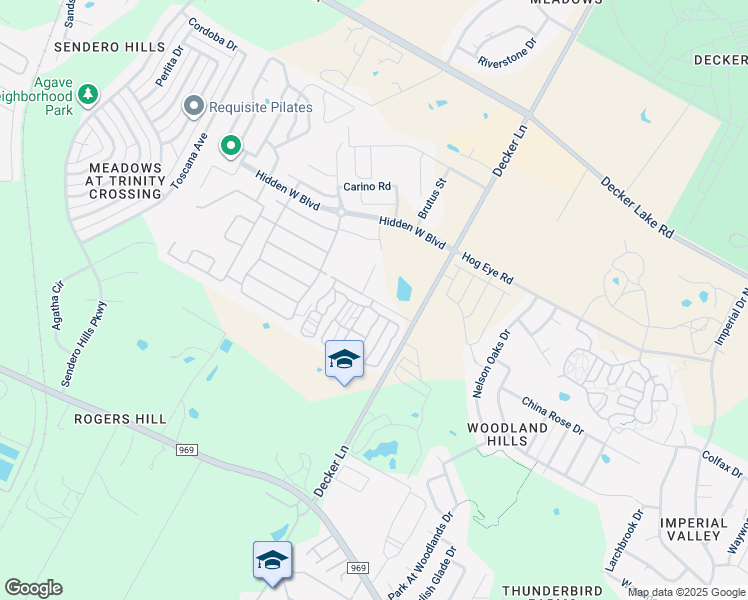 map of restaurants, bars, coffee shops, grocery stores, and more near 8289 Canoga Avenue in Austin