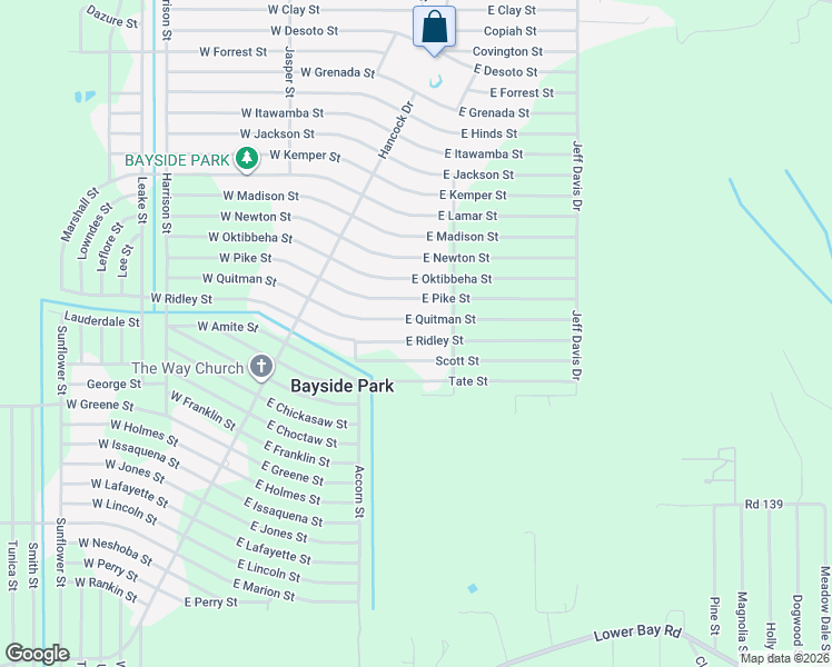 map of restaurants, bars, coffee shops, grocery stores, and more near 6210 East Quitman Street in Bay St. Louis