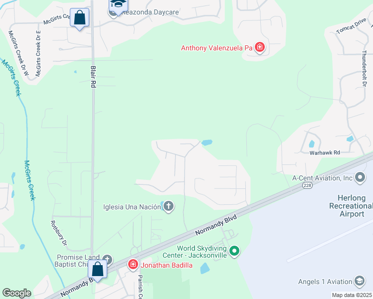 map of restaurants, bars, coffee shops, grocery stores, and more near 1878 McGirts Point Boulevard in Jacksonville