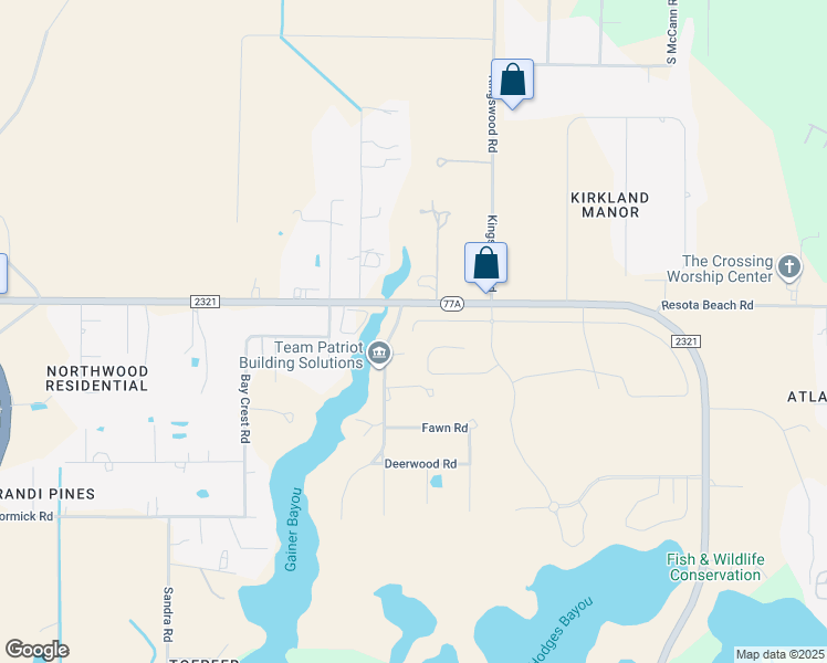 map of restaurants, bars, coffee shops, grocery stores, and more near 3318-3342 County Road 2321 in Panama City
