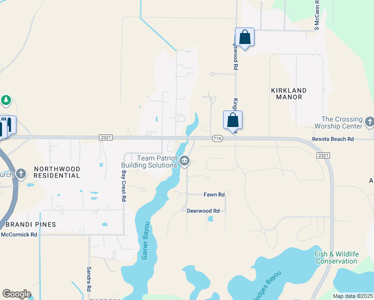 map of restaurants, bars, coffee shops, grocery stores, and more near 7423 South Deer Haven Road in Southport