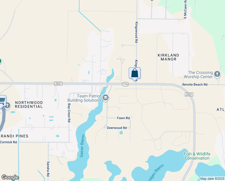 map of restaurants, bars, coffee shops, grocery stores, and more near 7423 South Deer Haven Road in Southport