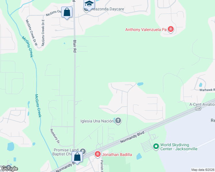 map of restaurants, bars, coffee shops, grocery stores, and more near 10298 Driftwood Hills Drive in Jacksonville