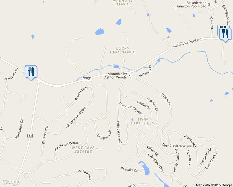 map of restaurants, bars, coffee shops, grocery stores, and more near 9908 Longhorn Skyway in Dripping Springs