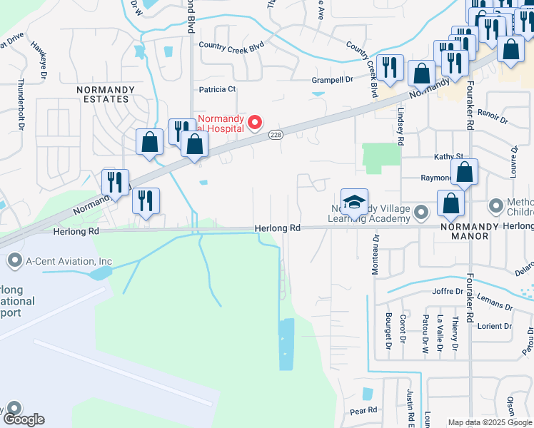 map of restaurants, bars, coffee shops, grocery stores, and more near 1872 Newbolt Court in Jacksonville