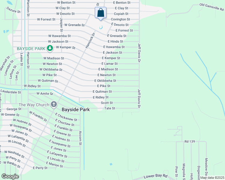 map of restaurants, bars, coffee shops, grocery stores, and more near 6116 East Quitman Street in Bay St. Louis