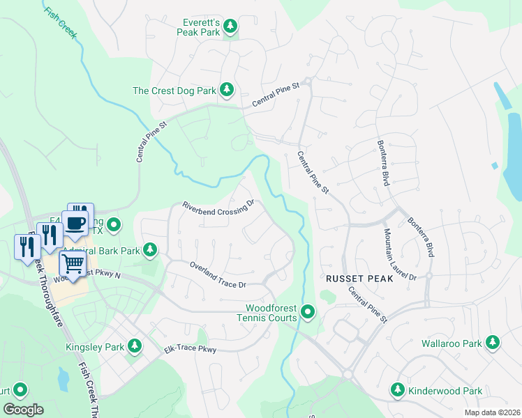 map of restaurants, bars, coffee shops, grocery stores, and more near 200 Cherry Oak Lane in Montgomery