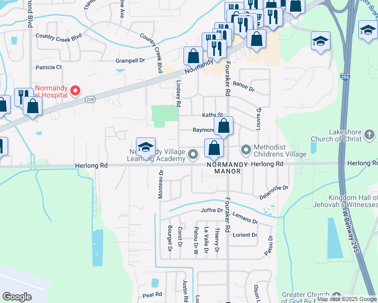 map of restaurants, bars, coffee shops, grocery stores, and more near 8150 Cecil Street in Jacksonville