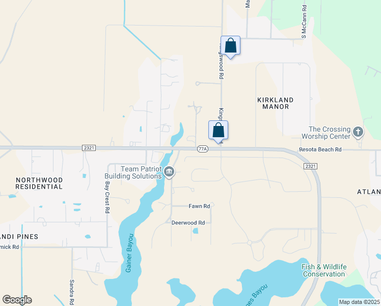 map of restaurants, bars, coffee shops, grocery stores, and more near 3318 County Road 2321 in Panama City